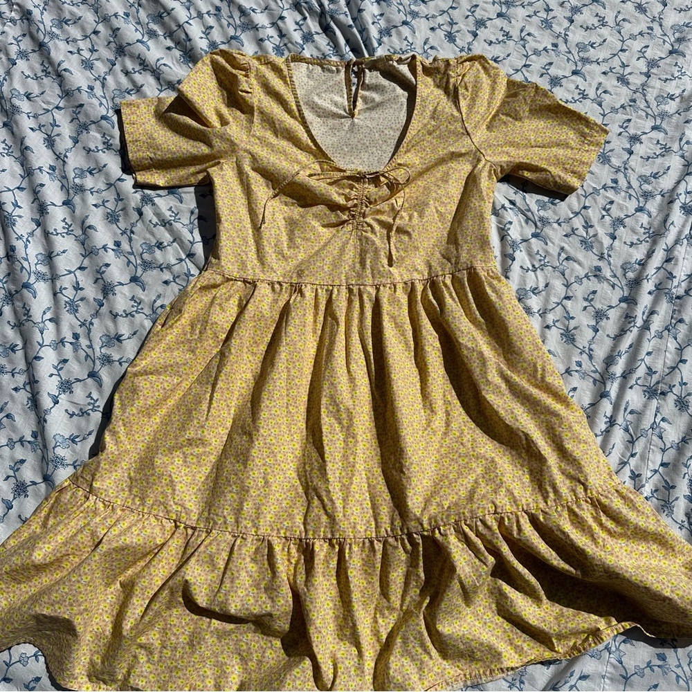 Levi's Yellow Casual Babydoll  Dress